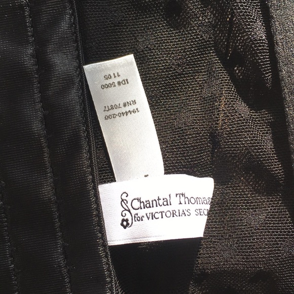 VS ❤️ black bustier cross front fishnet straps 36B